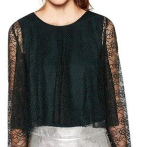 Green lace blouse
